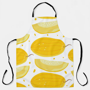 Naadloos patroon met meloenen. Doodle fruits. Vint Schort