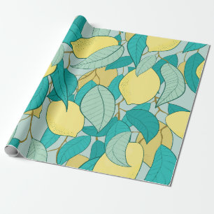 naadloos patroon met met de hand getrokken tuin vo cadeaupapier