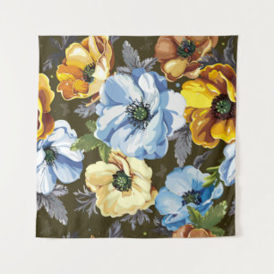Naadloos patroon met mooie bouquet-bloesem wandkleed