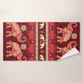 Naadloos patroon met olifanten  badhanddoek (Badhanddoek)