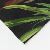 Naadloos patroon met orchideeën en protea bloemen. fleece deken (Hoek)