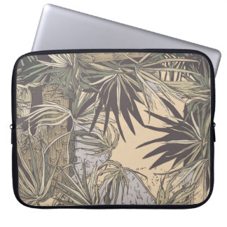 Naadloos patroon met palmbladeren, helderpatroon,  laptop sleeve