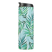 Naadloos patroon met palmvertakkingen. Waterverf h Thermosbeker (Geroteerd rechts)