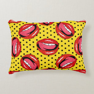 Naadloos patroon met patchbadjes voor cartoon met accent kussen