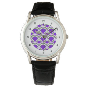 Naadloos patroon met regenbogen polshorloges horloge