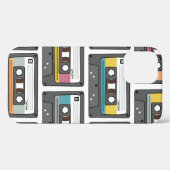 Naadloos patroon met retro-cassettebanden in dood Case-Mate iPhone case (Achterkant (horizontaal))