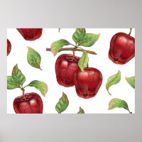 Naadloos patroon met rode appels. Realistisch vint