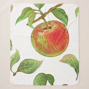 Naadloos patroon met rode appels. Realistisch vint Sherpa Deken