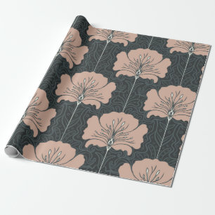 naadloos patroon met roze bloemen. Art. Cadeaupapier