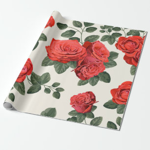Naadloos patroon met rozen cadeaupapier