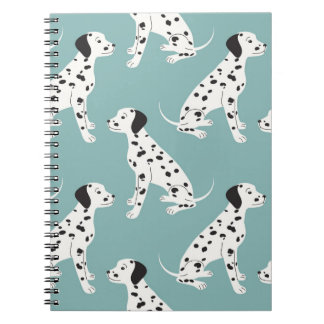 Naadloos patroon met schattige dalmatiaan notitieboek