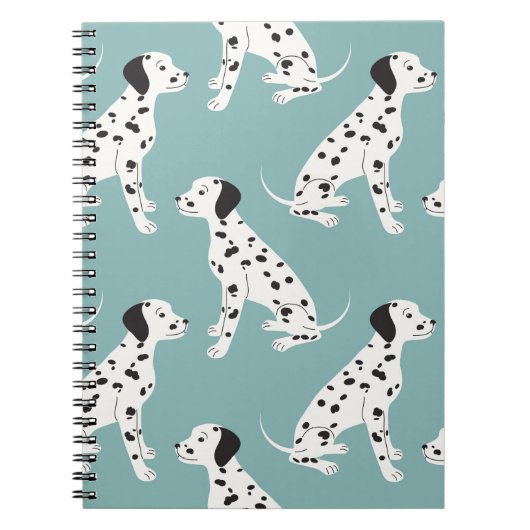 Naadloos patroon met schattige dalmatiaan notitieboek (Voorkant)