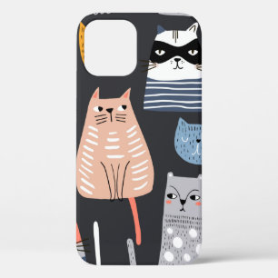 Naadloos patroon met schattige Kittens in een ande iPhone 12 Hoesje
