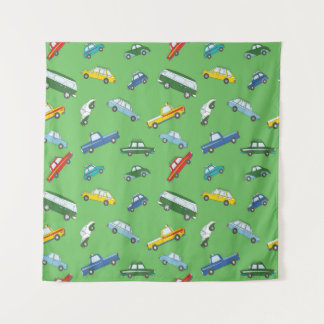 Naadloos patroon met schattige, met de hand getrok wandkleed