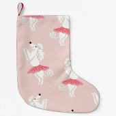 Naadloos patroon met schattige poodle-honden in sc kleine kerstsok (Voorkant)