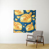 Naadloos patroon met schattige veelhoekige cartoon wandkleed (In situ)