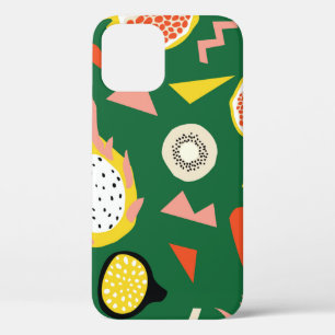 Naadloos patroon met tropisch fruit iPhone 12 hoesje