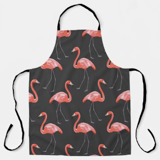 Naadloos patroon met tropische vogels en roze flam schort