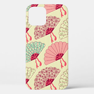 Naadloos patroon met ventilatoren.  iPhone 12 hoesje