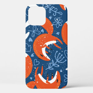Naadloos patroon met verschillende schattige vosse iPhone 12 hoesje