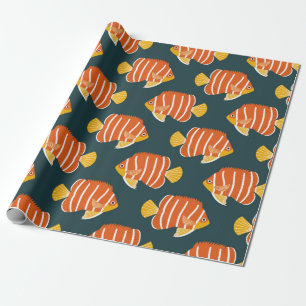 naadloos patroon met vis. Creatief ontwerp Cadeaupapier