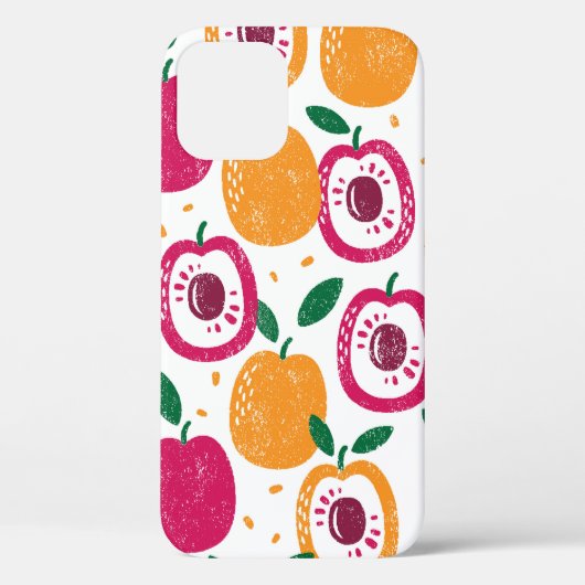 Naadloos patroon met vruchten. Stempel getextureer Case-Mate iPhone Case (Achterkant)