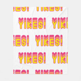 Naadloos patroon met "Yikes!" woorden. wand Fleece Deken