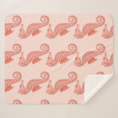 Naadloos patroon met zeehondendoedelen. Pi Sherpa Deken (Voorkant (horizontaal))