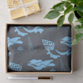 Naadloos patroon met zeeschelpen tissuepapier (Geschenk)