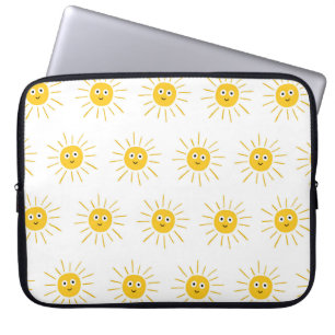 Naadloos patroon met zon. , sketchy laptop sleeve