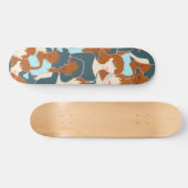 Naadloos patroon met zwarte meisjes en witte meisj skateboard (Horizontaal)