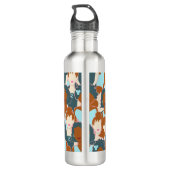 Naadloos patroon met zwarte meisjes en witte meisj waterfles  (Achterkant)