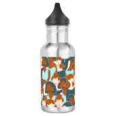 Naadloos patroon met zwarte meisjes en witte meisj waterfles  (Links)