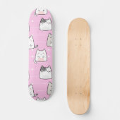 Naadloos patroon Mooie Kawaii Katten hartlijn Skateboard (Voorkant)