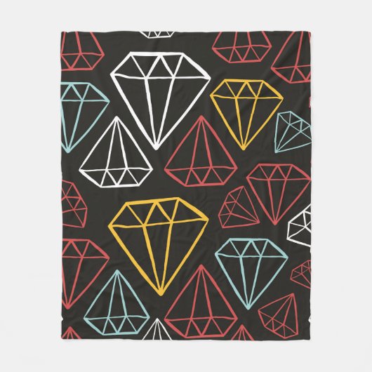  naadloos patroon, ruitvormelementen fleece deken (Voorkant)