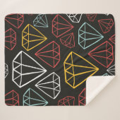  naadloos patroon, ruitvormelementen sherpa deken (Voorkant (horizontaal))