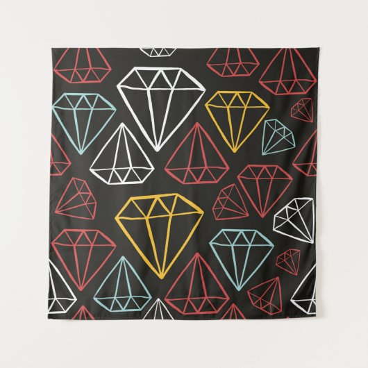 naadloos patroon, ruitvormelementen wandkleed (Voorkant)