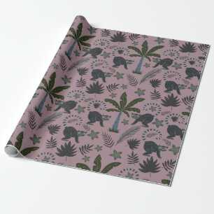 Naadloos patroon Tropische dieren springen Cadeaupapier