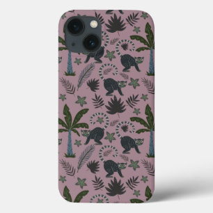 Naadloos patroon Tropische dieren springen iPhone 13 Hoesje