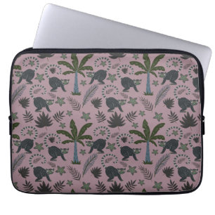 Naadloos patroon Tropische dieren springen Laptop Sleeve