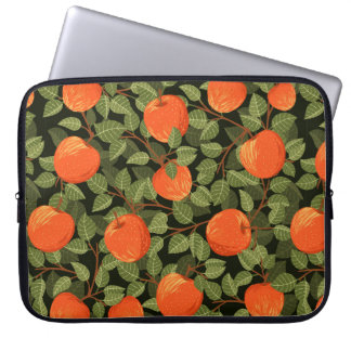 Naadloos patroon van appels met groene bladeren me laptop sleeve