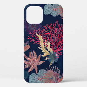 Naadloos patroon van aquarelschildering met rode l iPhone 12 hoesje