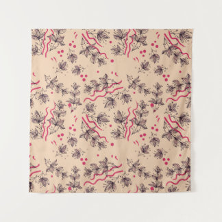 Naadloos patroon van bloemen en bladeren. Floral Wandkleed