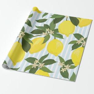 Naadloos patroon van citrusvruchten op witte acht cadeaupapier