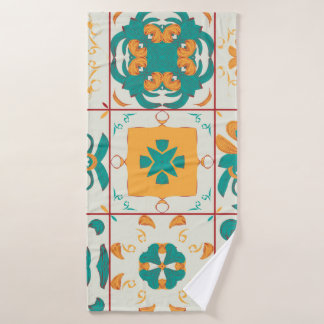 Naadloos patroon van de 9 arabische tilesabstract, badhanddoek