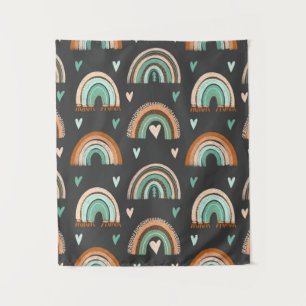 Naadloos patroon van met de hand getekende harten wandkleed