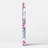Naadloos patroon van paarse bloemen en bessen,blu Case-Mate iPhone case (Achterkant / Links)