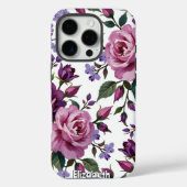 Naadloos patroon van Paarse Rozen Case-Mate iPhone Case (Achterkant)