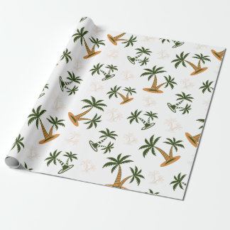 Naadloos patroon van palmboom cadeaupapier