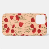 Naadloos patroon van papaver op een beige achtergr Case-Mate iPhone case (Achterkant (horizontaal))